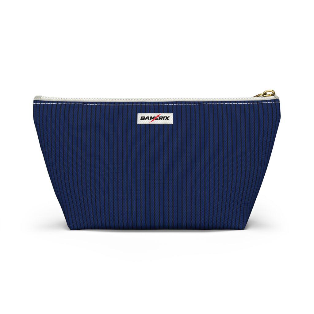 Bamerix Signature Pouch – Navy Pinstripe Minimal Design