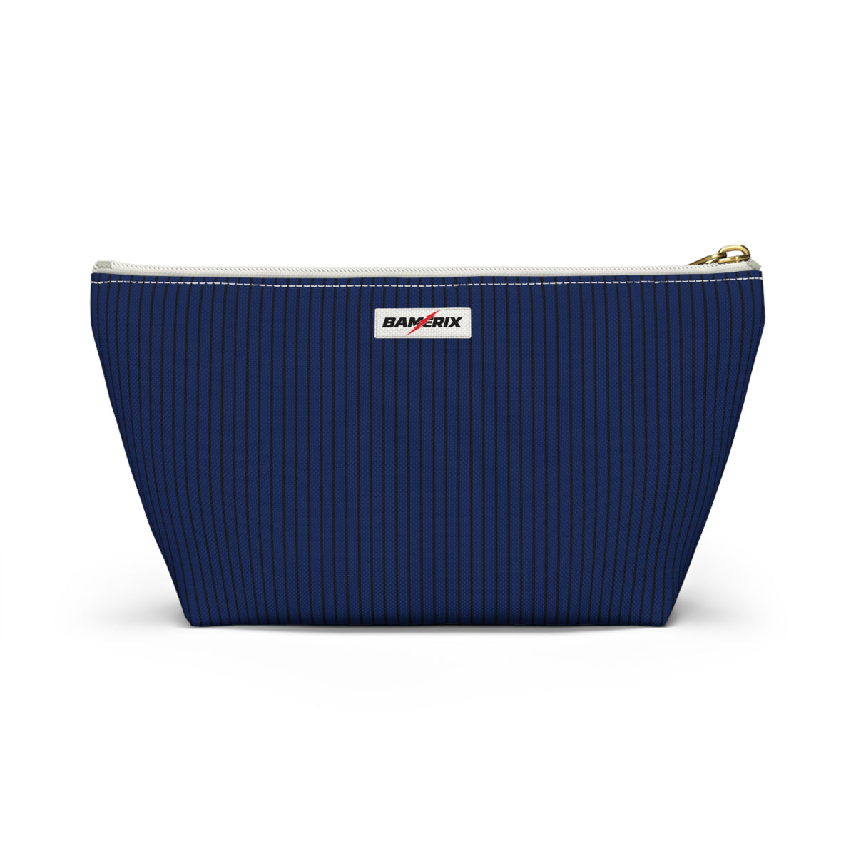 Bamerix Signature Pouch – Navy Pinstripe Minimal Design