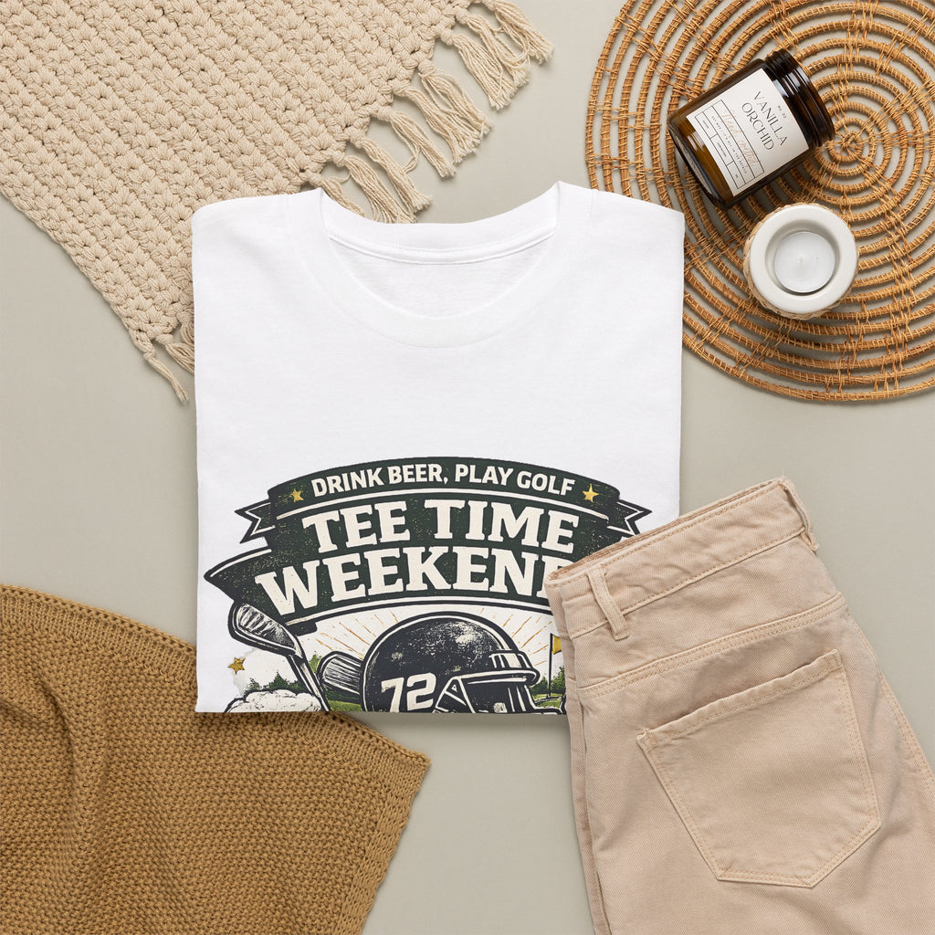 Golf & Beer T-Shirt – Tee Time Funny Golfing Graphic Tee