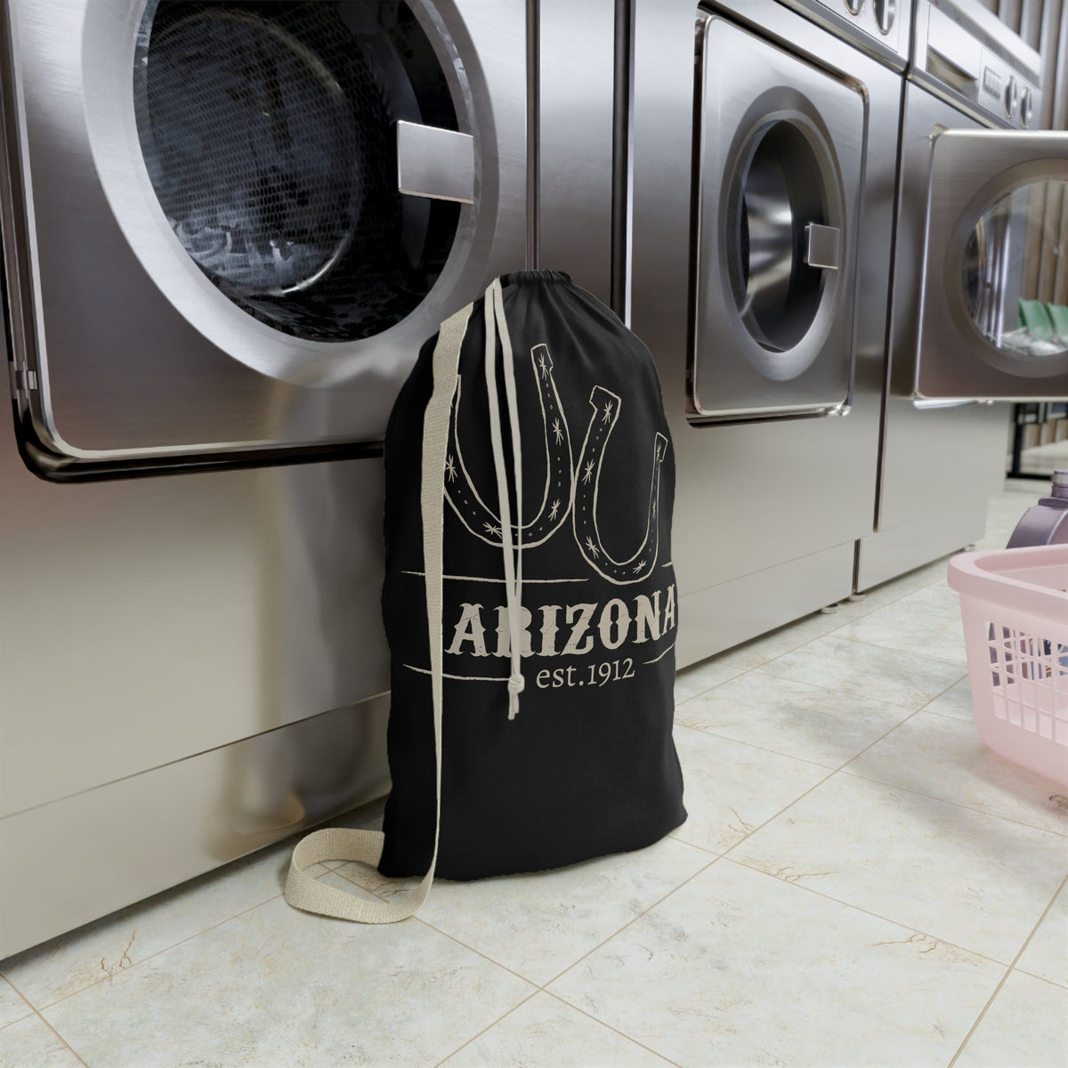 Arizona Horseshoes Laundry Bag | State Pride, Vintage Western Design