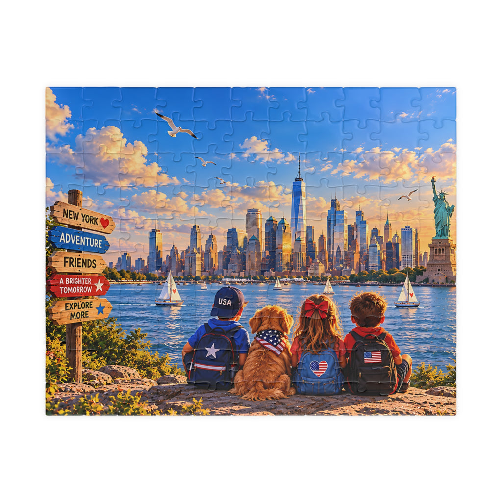New York City USA Puzzle – Statue of Liberty Jigsaw Puzzle (110, 252, 520, 1014-piece)