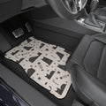 Black & White Cat Car Floor Mats – 4-Piece Set