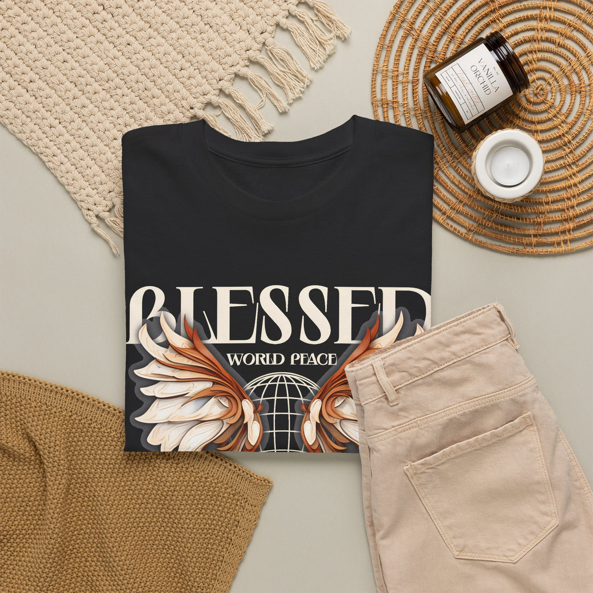 Blessed World Peace T-Shirt – Faith & Peace Streetwear Graphic Tee