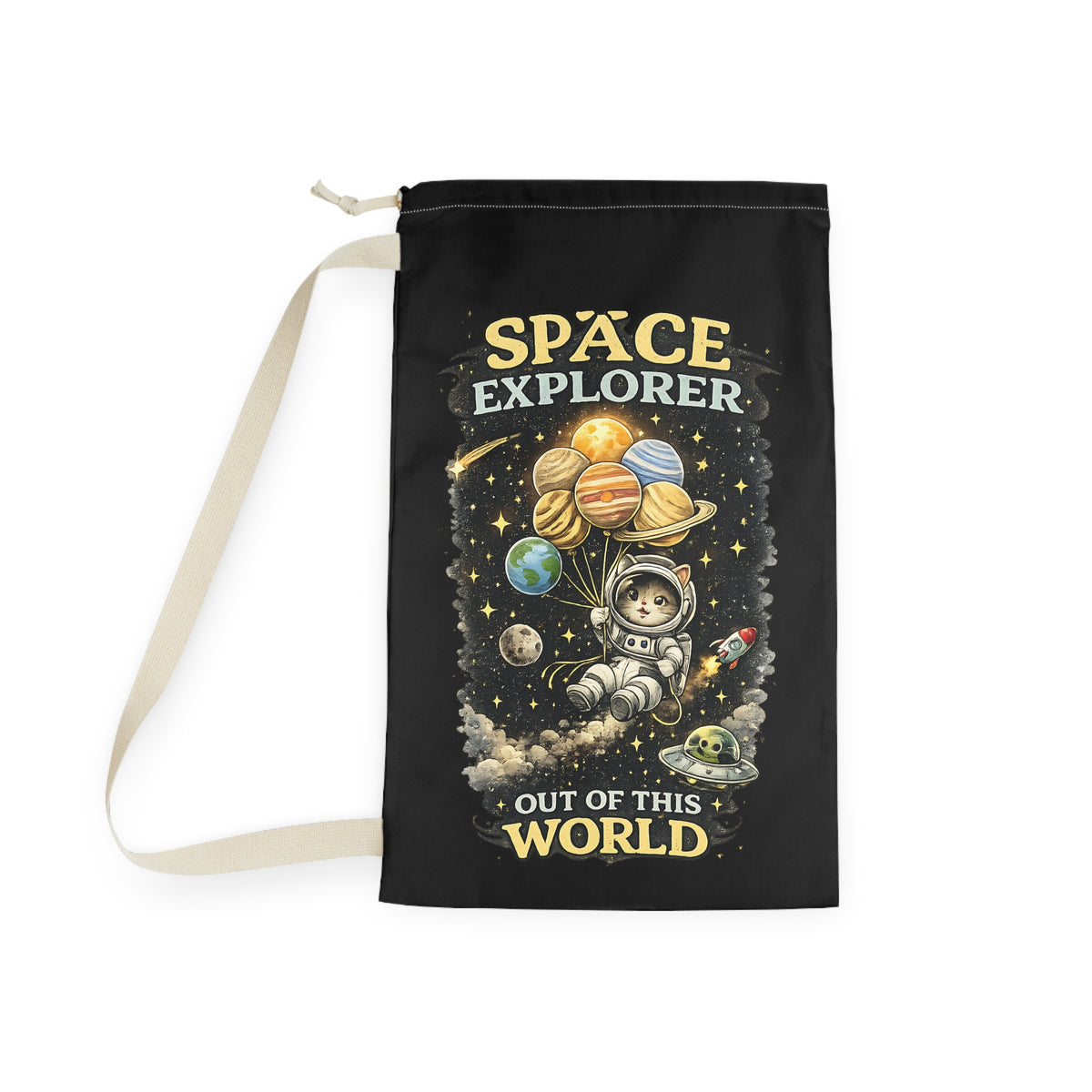 Space Explorer astronaut planets Laundry Bag | Out of This World celestial print