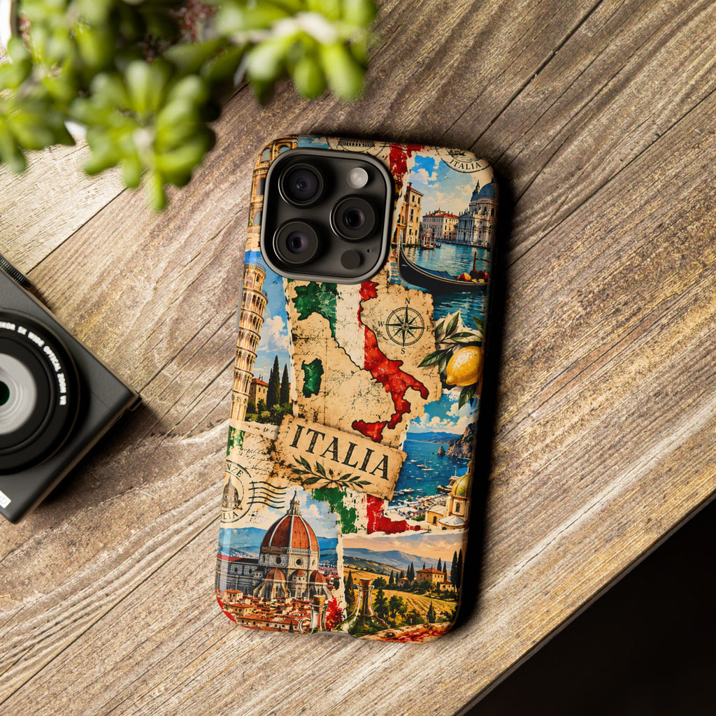 Italy Travel Collage Phone Case – Vintage Italian Tough Case