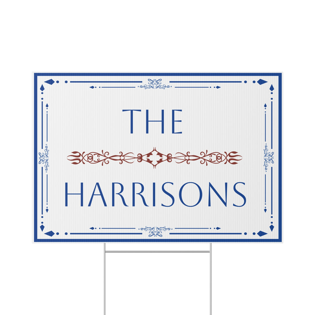 Personalized Family Name Yard Sign – Custom Last Name Lawn Sign – Y4