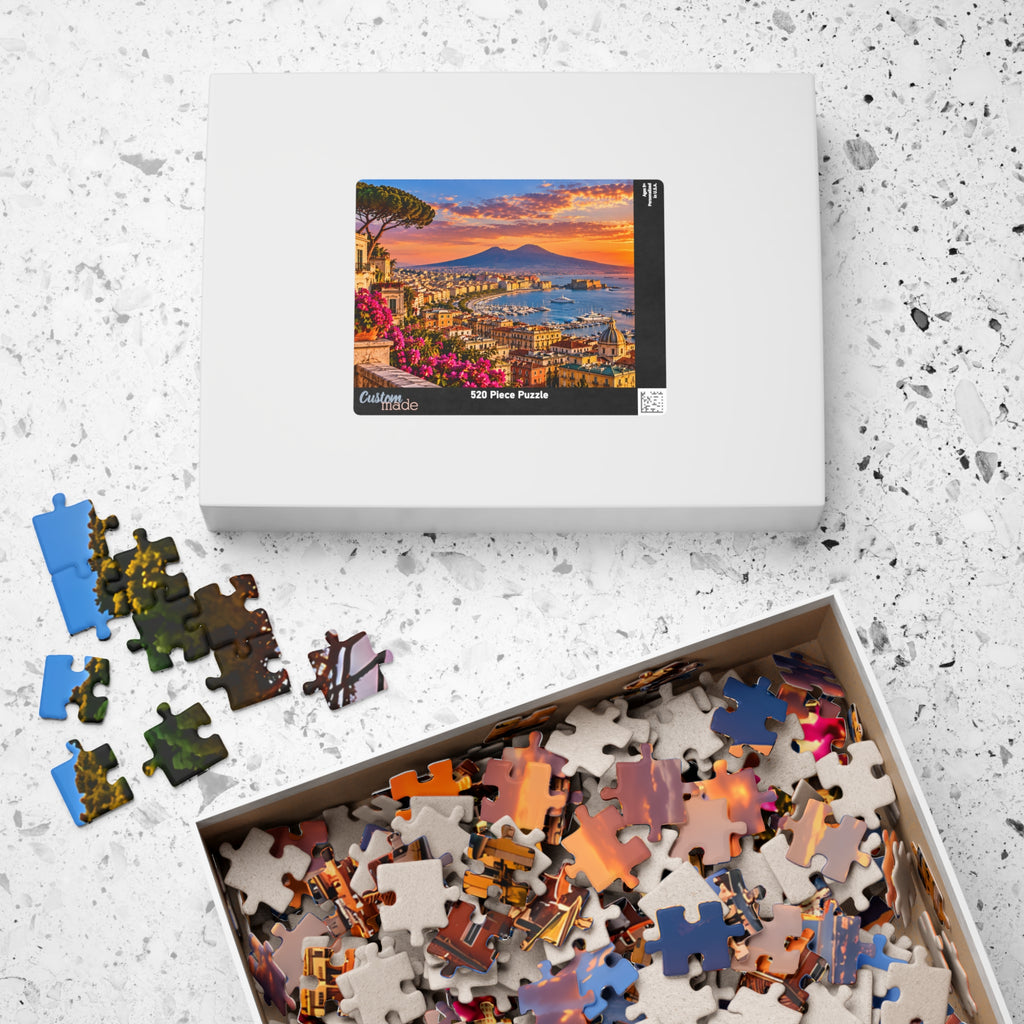 Naples Italy Puzzle – Mount Vesuvius Jigsaw Puzzle  — (110, 252, 520, 1014-piece)