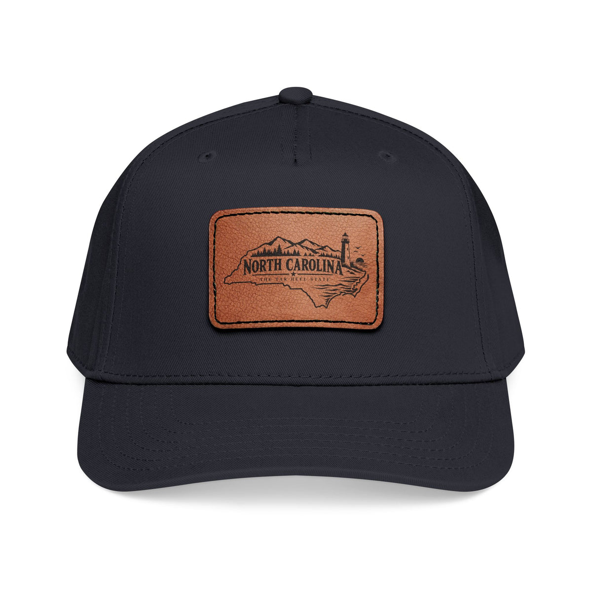 North Carolina Leather Patch Mid Profile Baseball Cap – State Heritage Hat