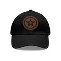 Star Leather Patch Dad Hat – Classic Star Logo Baseball Cap