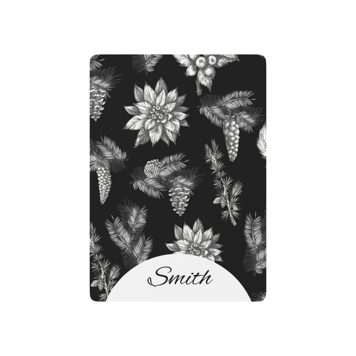 Personalized Family Name Poker Playing Cards – Botanical Floral Design