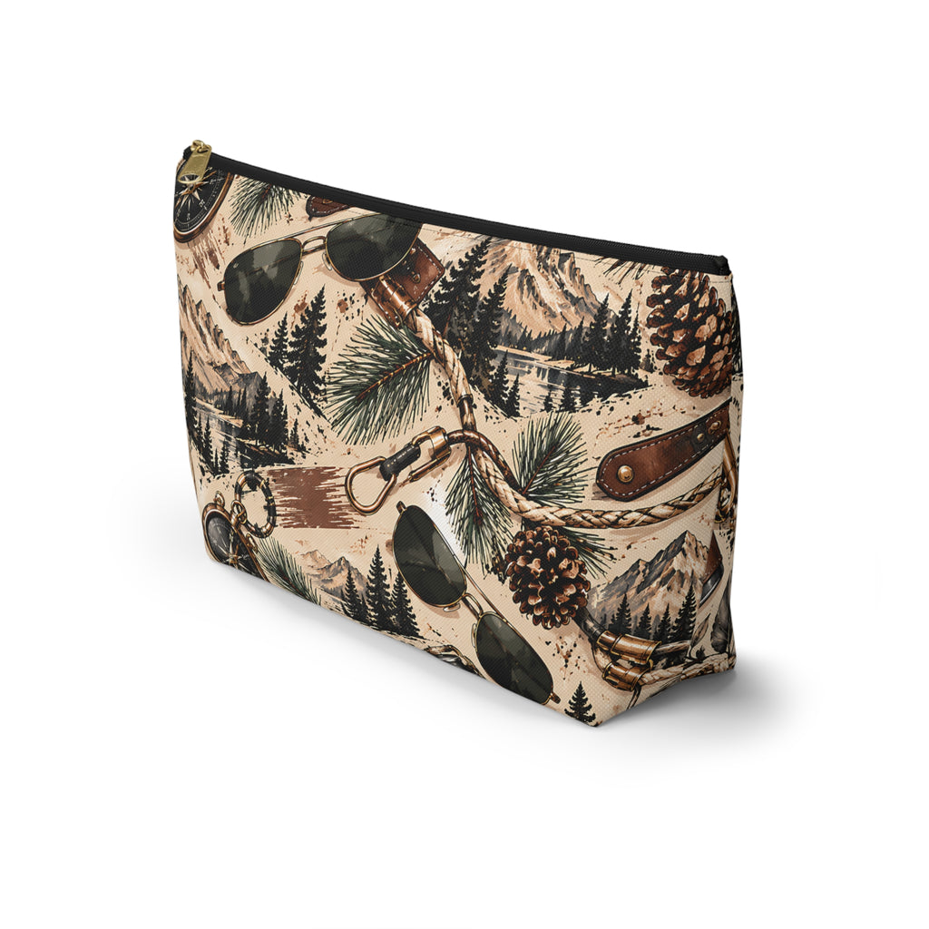 Mountain Adventure Pouch – Vintage Outdoor Explorer Print