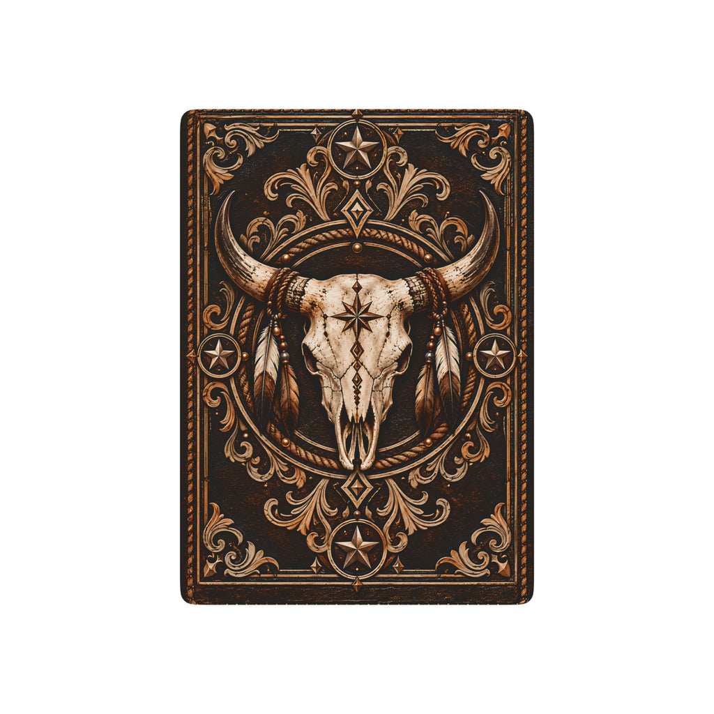 Western Poker Playing Cards – Bull Skull Cowboy Design