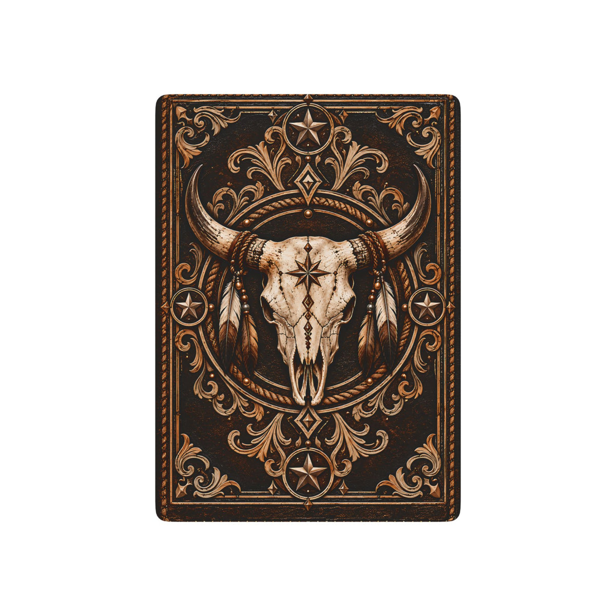 Western Poker Playing Cards – Bull Skull Cowboy Design