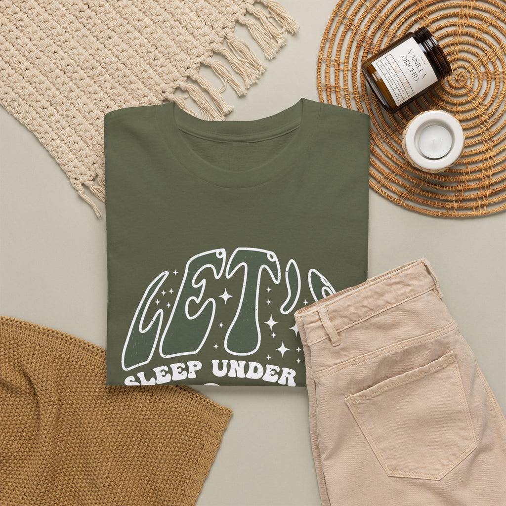 “Let’s Sleep Under the Stars” T-Shirt – Camping & Outdoor Graphic Tee