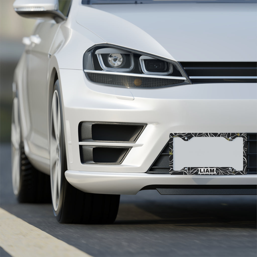 Personalized License Plate Frame Custom Name Metal Car Frame Modern Design