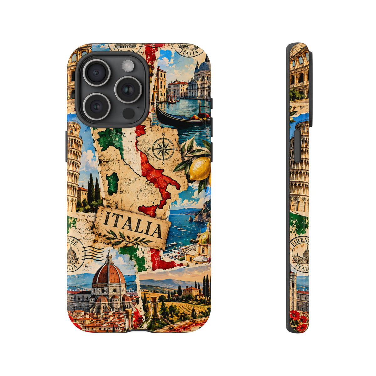Italy Travel Collage Phone Case – Vintage Italian Tough Case