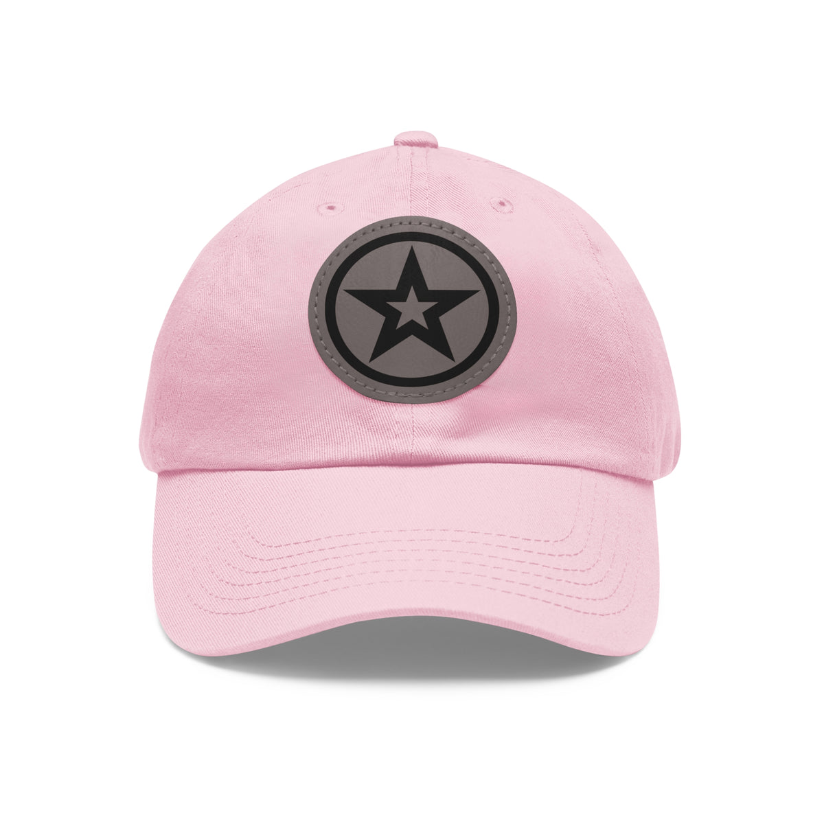 Star Leather Patch Dad Hat – Classic Star Logo Baseball Cap