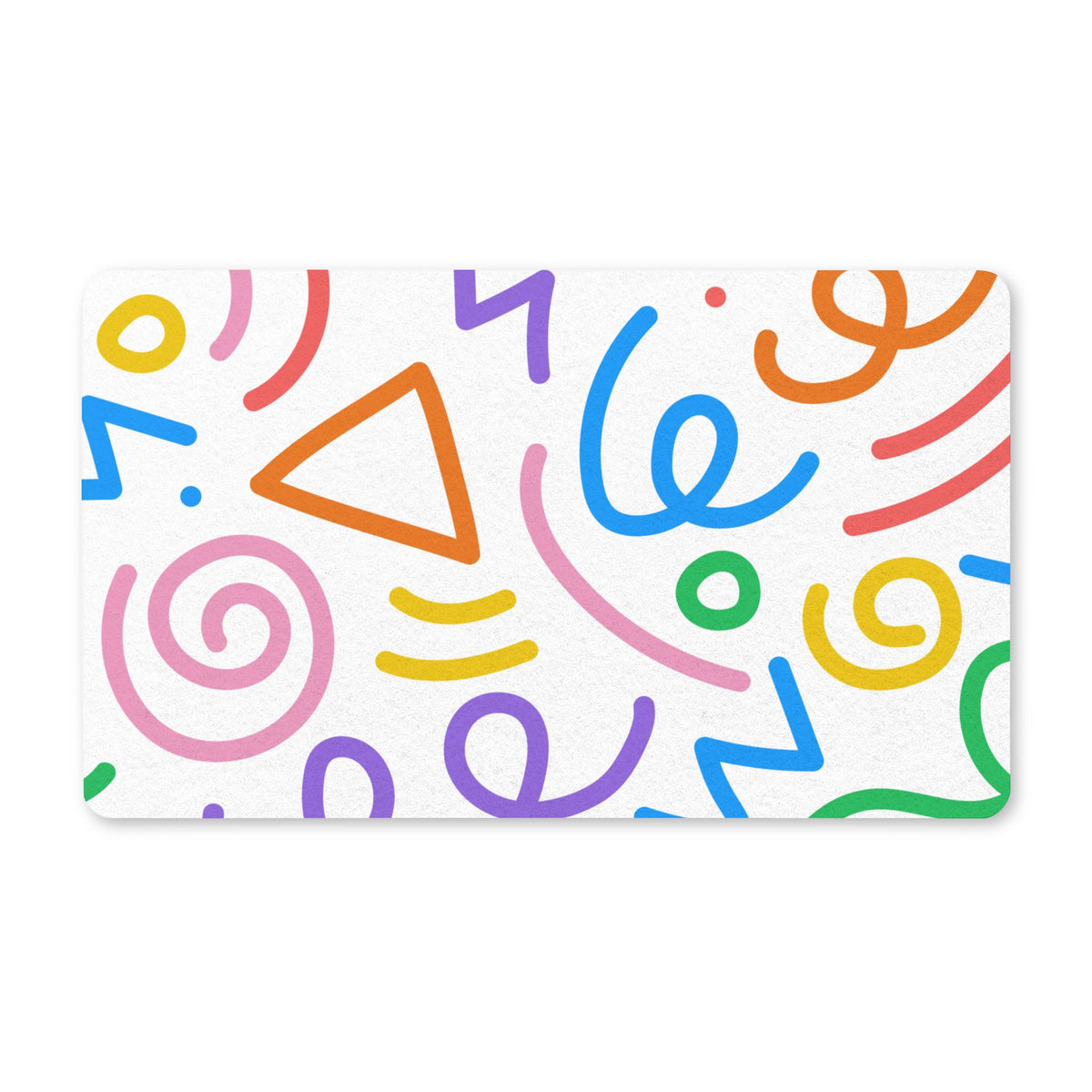 Colorful Abstract Shapes Doormat – Playful Geometric Entryway Mat