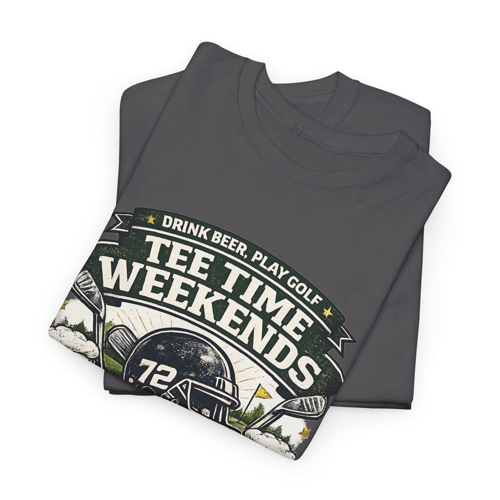 Golf & Beer T-Shirt – Tee Time Funny Golfing Graphic Tee