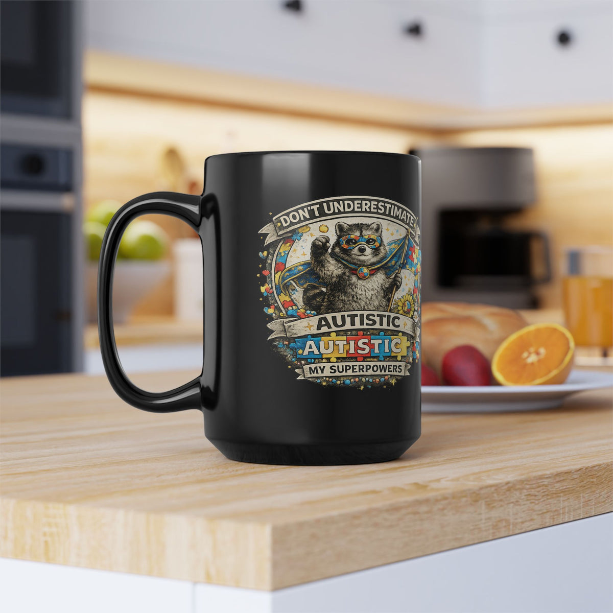 Autism Awareness Mug Dont Underestimate Autistic Superpower Coffee Cup Gift