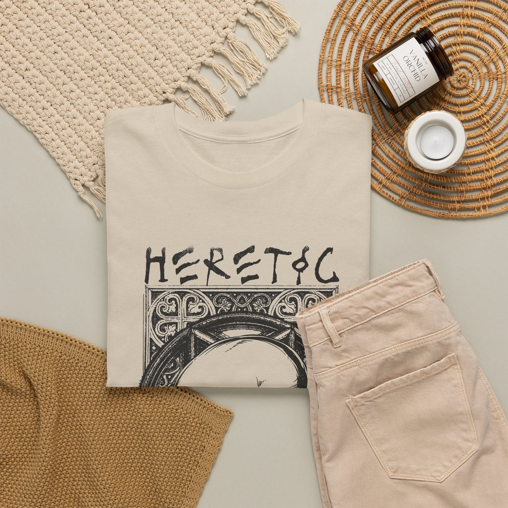 Heretic Skull T-Shirt – Gothic Pentagram Dark Graphic Tee