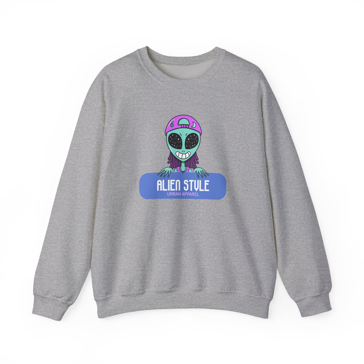 Alien Style Urban Sweatshirt, Unisex Crewneck
