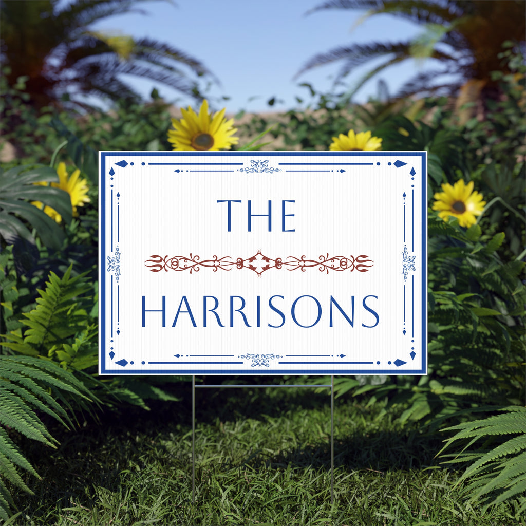 Personalized Family Name Yard Sign – Custom Last Name Lawn Sign – Y4