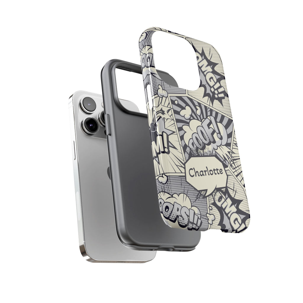 Personalized Comic Phone Case with Name – Pop Art Tough Case