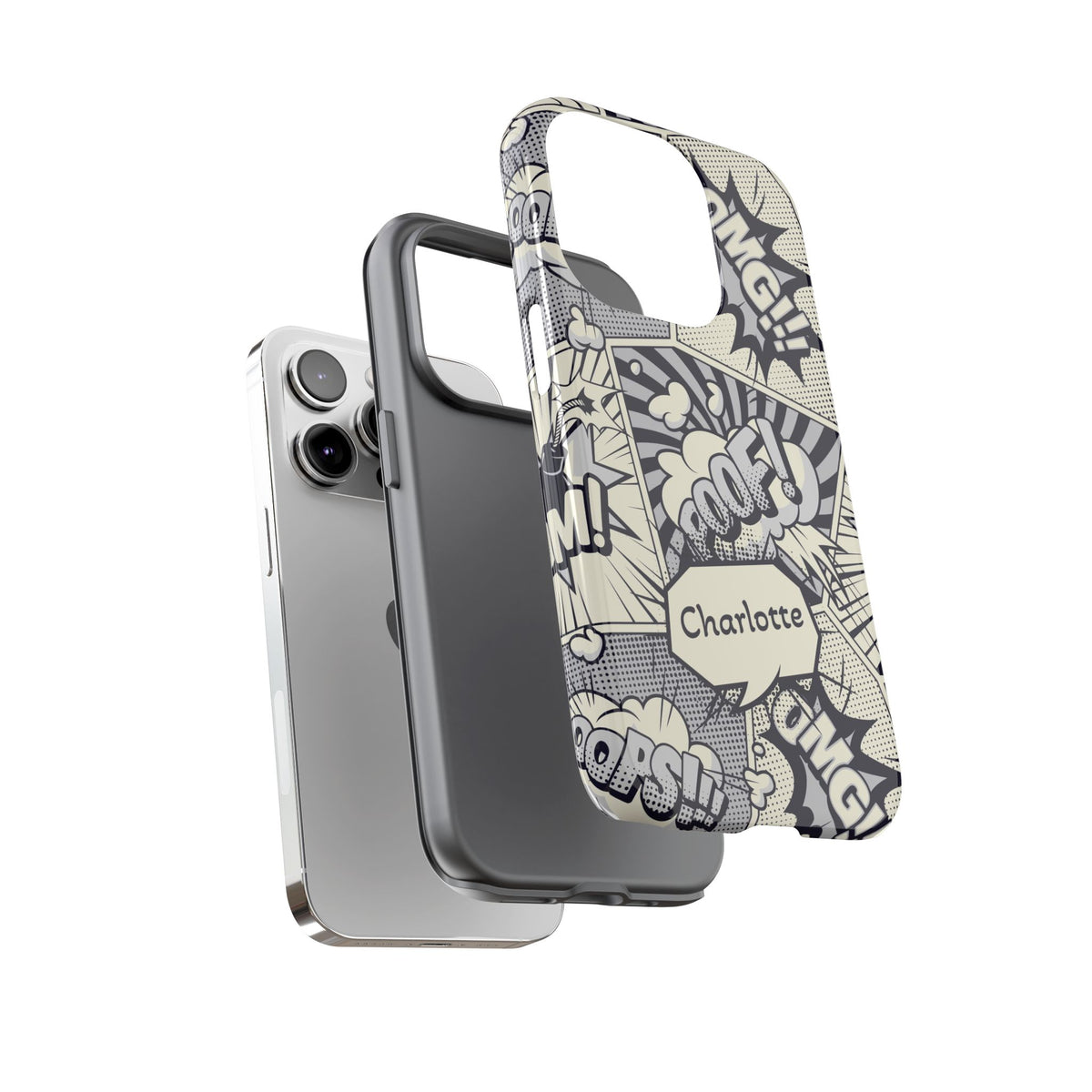 Personalized Comic Phone Case with Name – Pop Art Tough Case