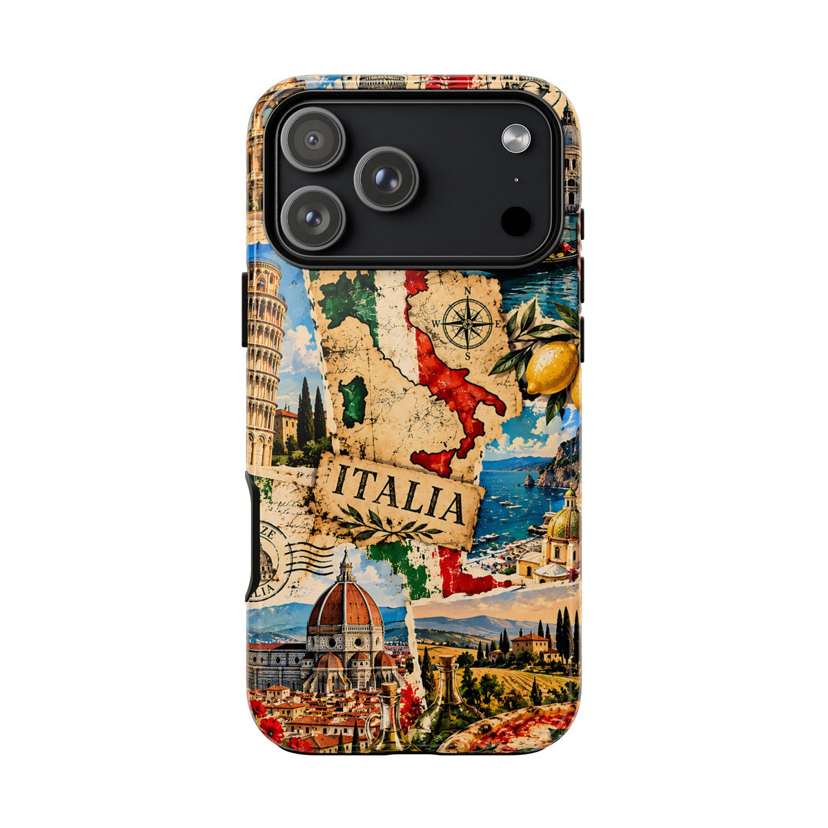Italy Travel Collage Phone Case – Vintage Italian Tough Case