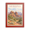 Sedona Arizona Vintage Framed Poster – Red Rock Desert Wall Art
