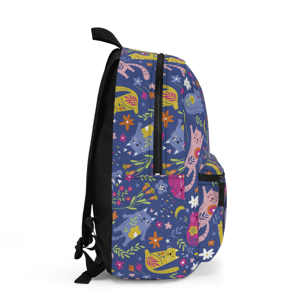 Personalized Cat Backpack with Name – Colorful Cute Kitty Backpack