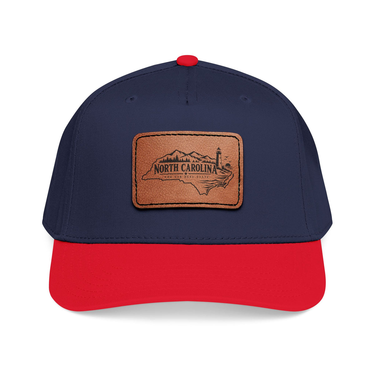 North Carolina Leather Patch Mid Profile Baseball Cap – State Heritage Hat