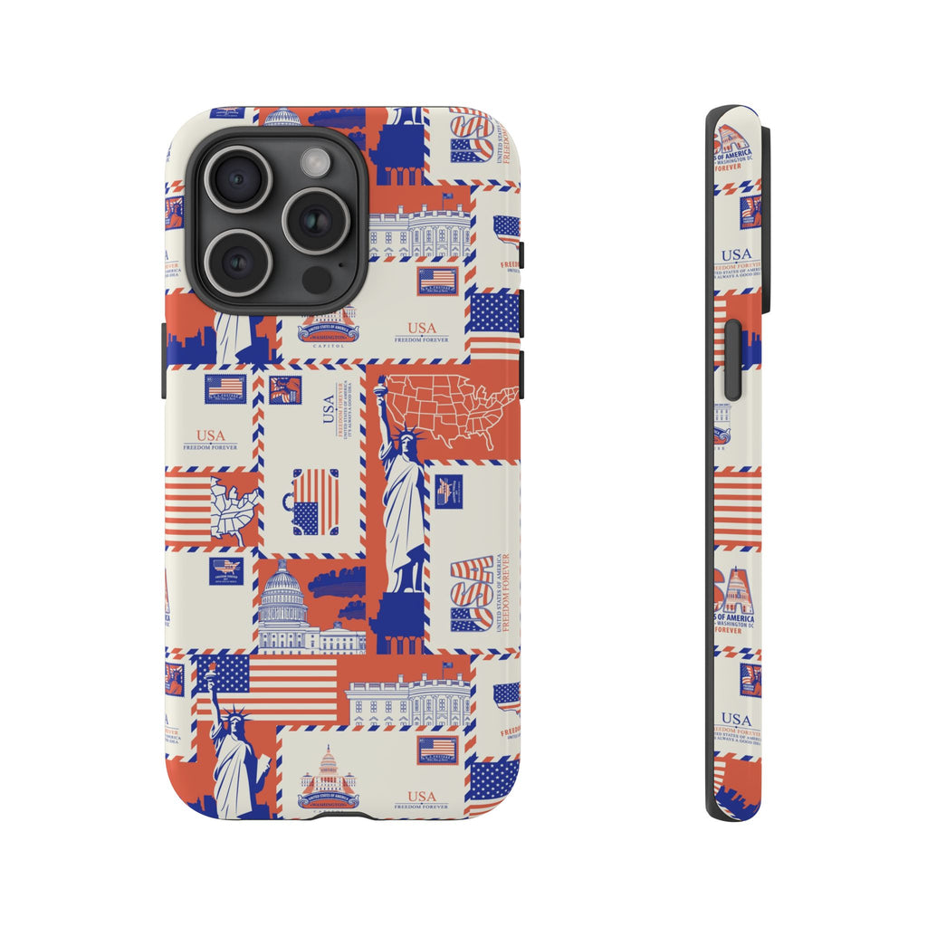 USA Americana Tough Phone Case – Vintage American Collage