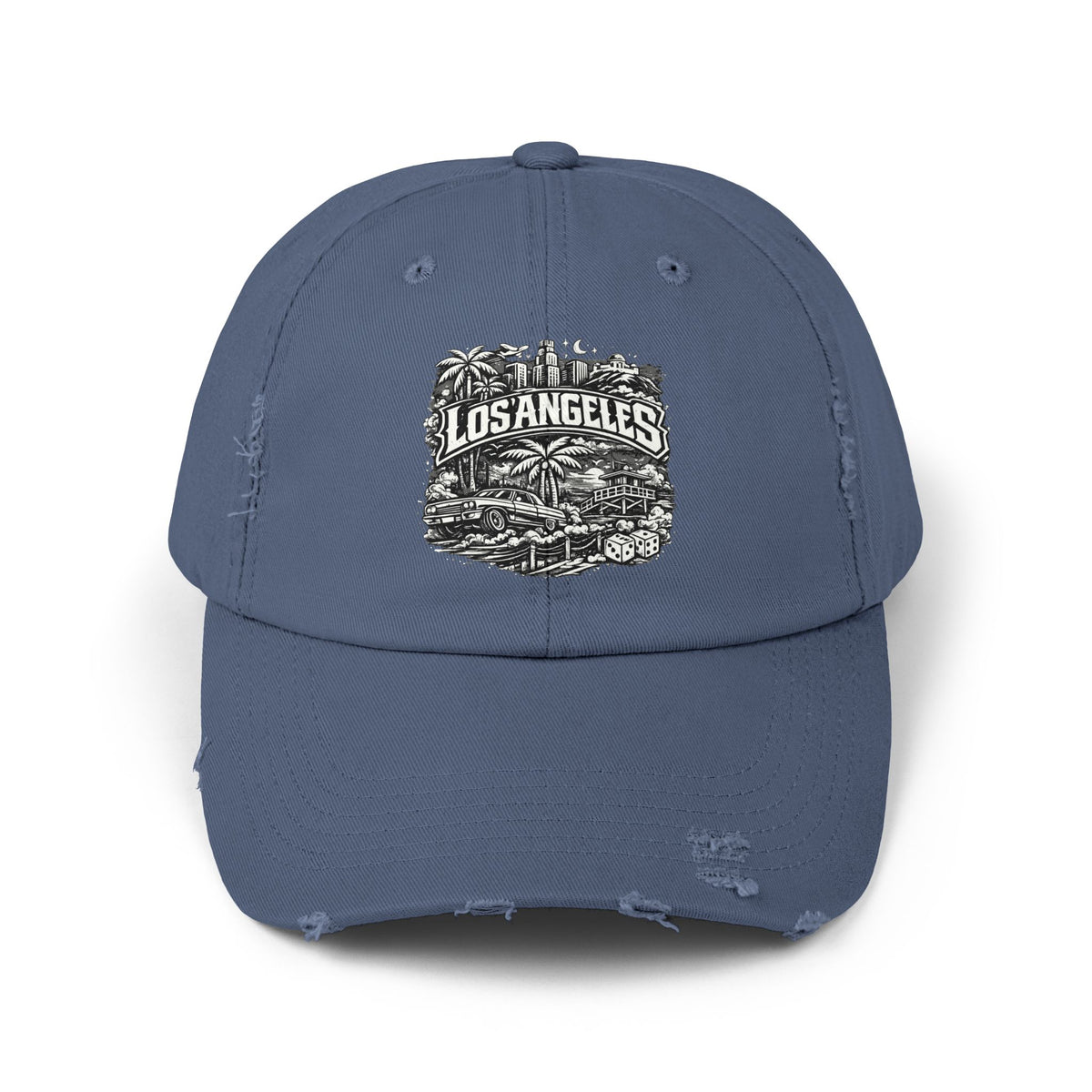 Los Angeles Distressed Cap – Vintage California Graphic Baseball Hat