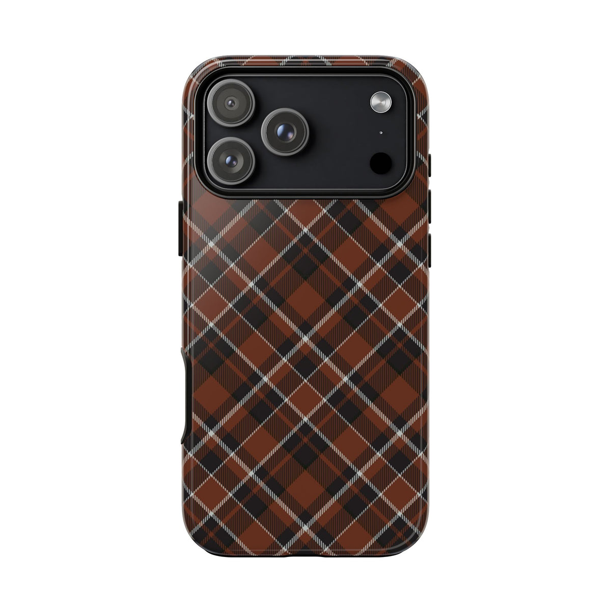 Brown Plaid Phone Case – Classic Tartan Tough Case