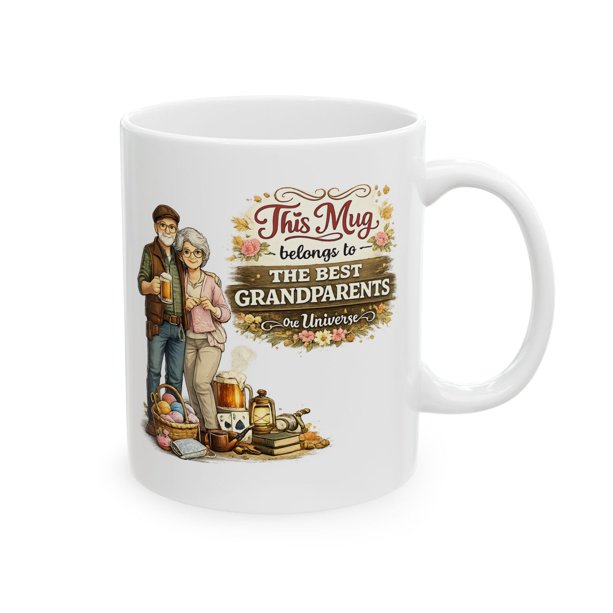 Best Grandparents Mug This Mug Belongs To The Best Grandparents in the Universe, Grandparents Coffee Mug Gift