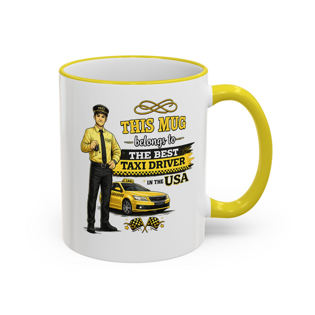 Best Taxi Driver Mug This Mug Belongs To The Best Taxi Driver in the USA, Cab Driver Coffee Mug Gift