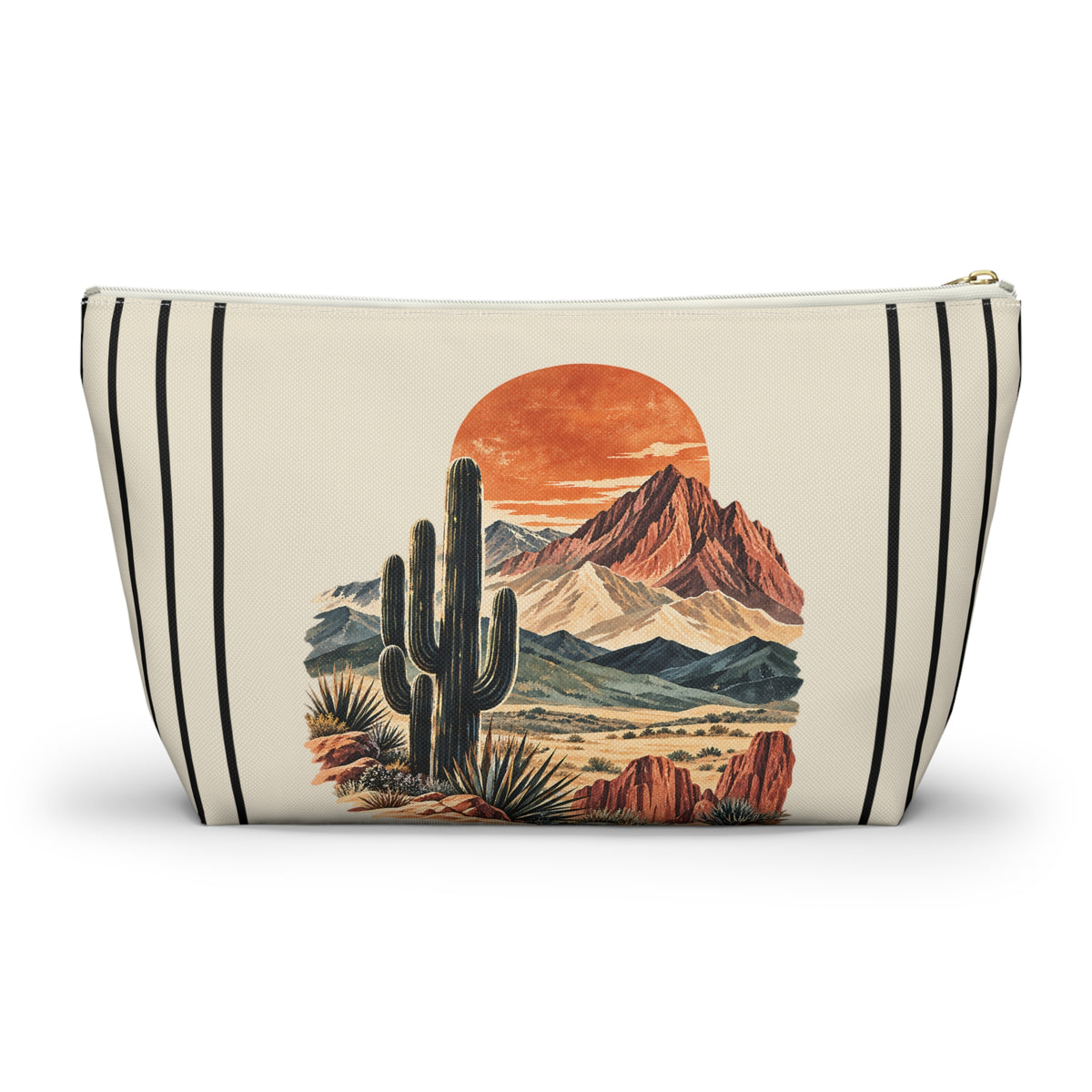Desert Cactus Pouch – Southwestern Mountain Sunset