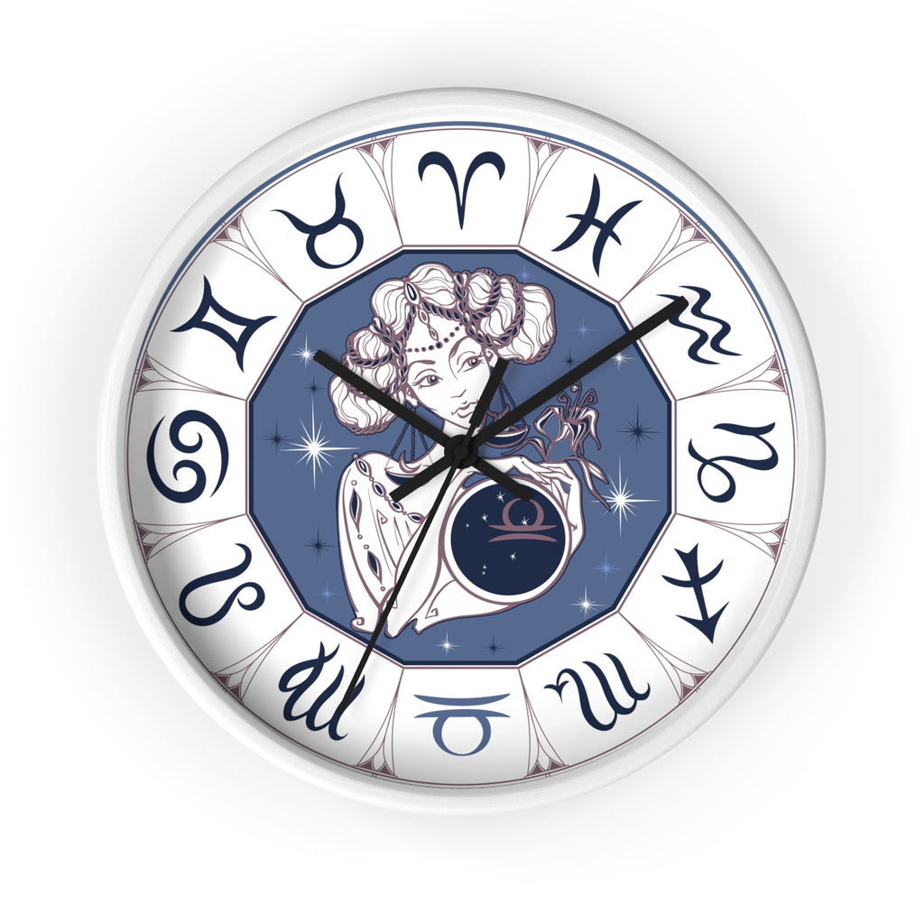 Zodiac Aries Illustration Wall Clock | Astrological Symbols Timepiece