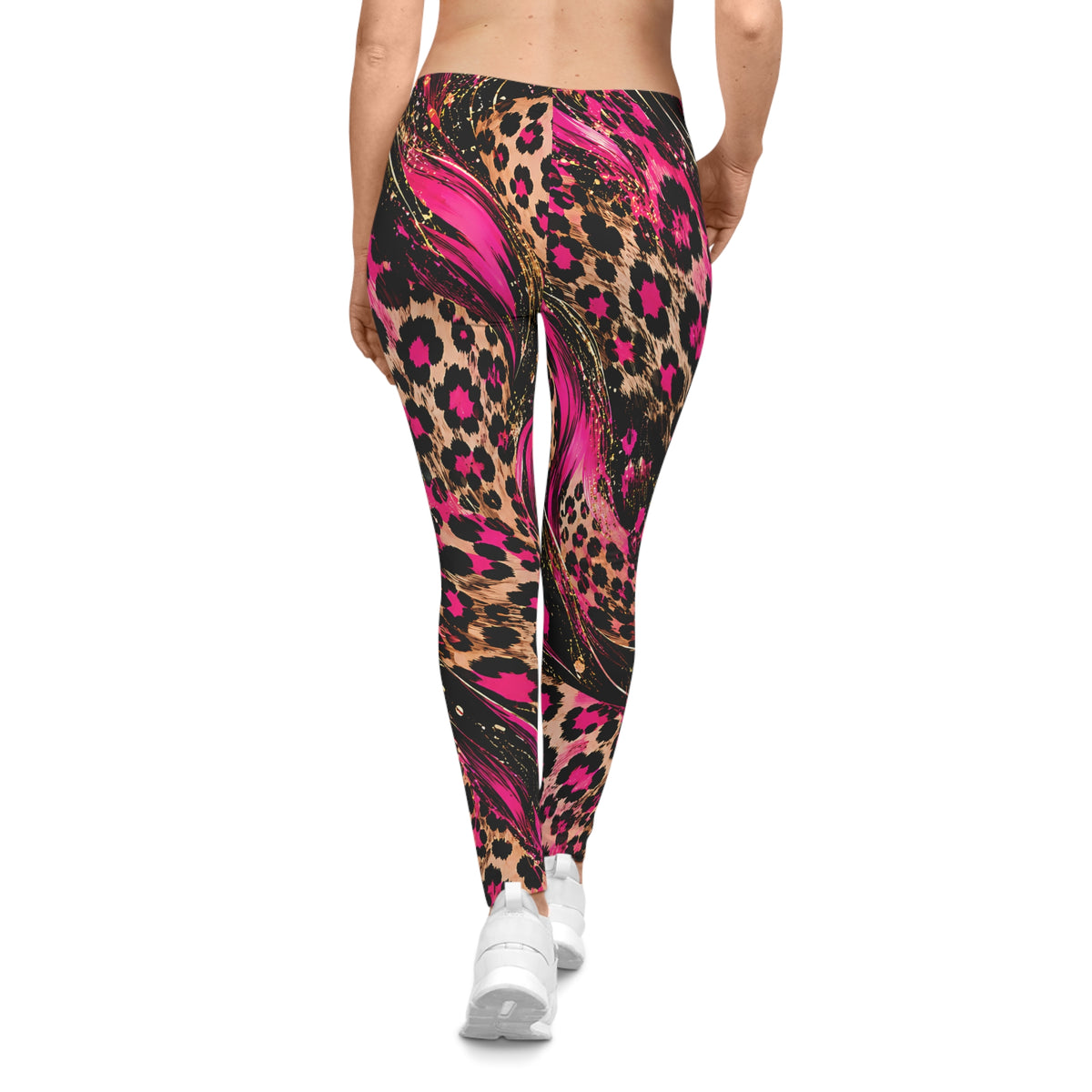 Pink Leopard Leggings – Fuchsia & Gold Animal Print
