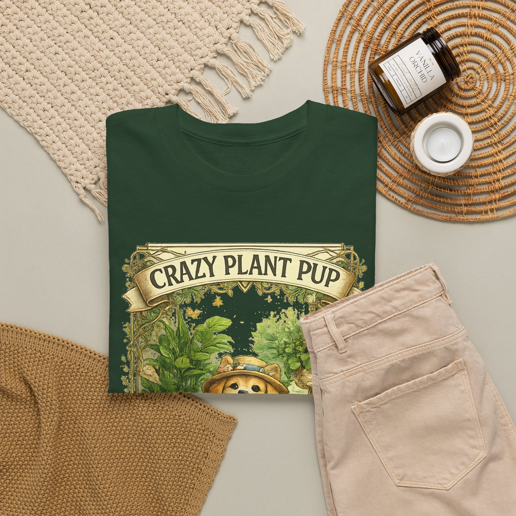 Crazy Plant Pup T-Shirt – Funny Dog & Plant Lover Graphic Tee