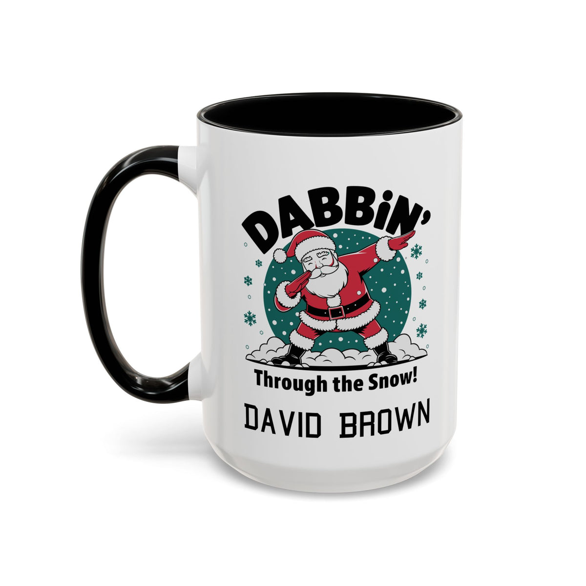 Personalized Christmas Santa Mug with Name – Funny Dabbing Santa Gift