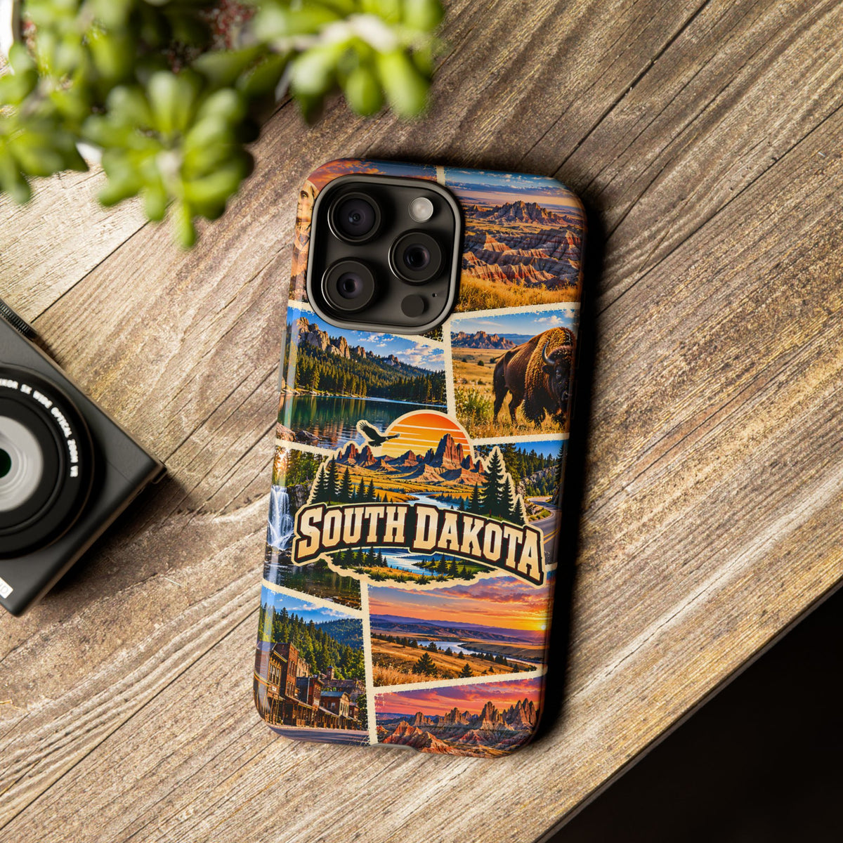 South Dakota Tough Phone Case – Scenic Travel Collage