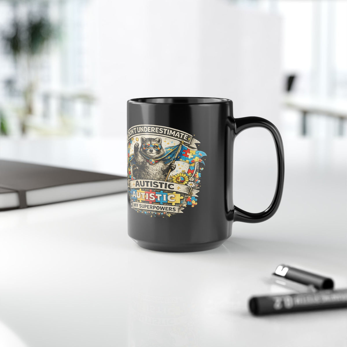 Autism Awareness Mug Dont Underestimate Autistic Superpower Coffee Cup Gift
