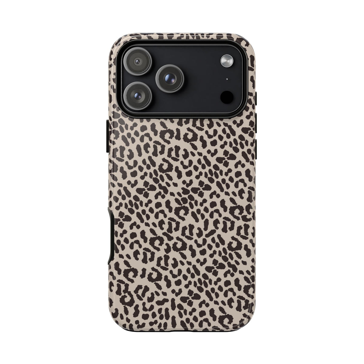 Leopard Print Tough Phone Case – Neutral Animal Pattern