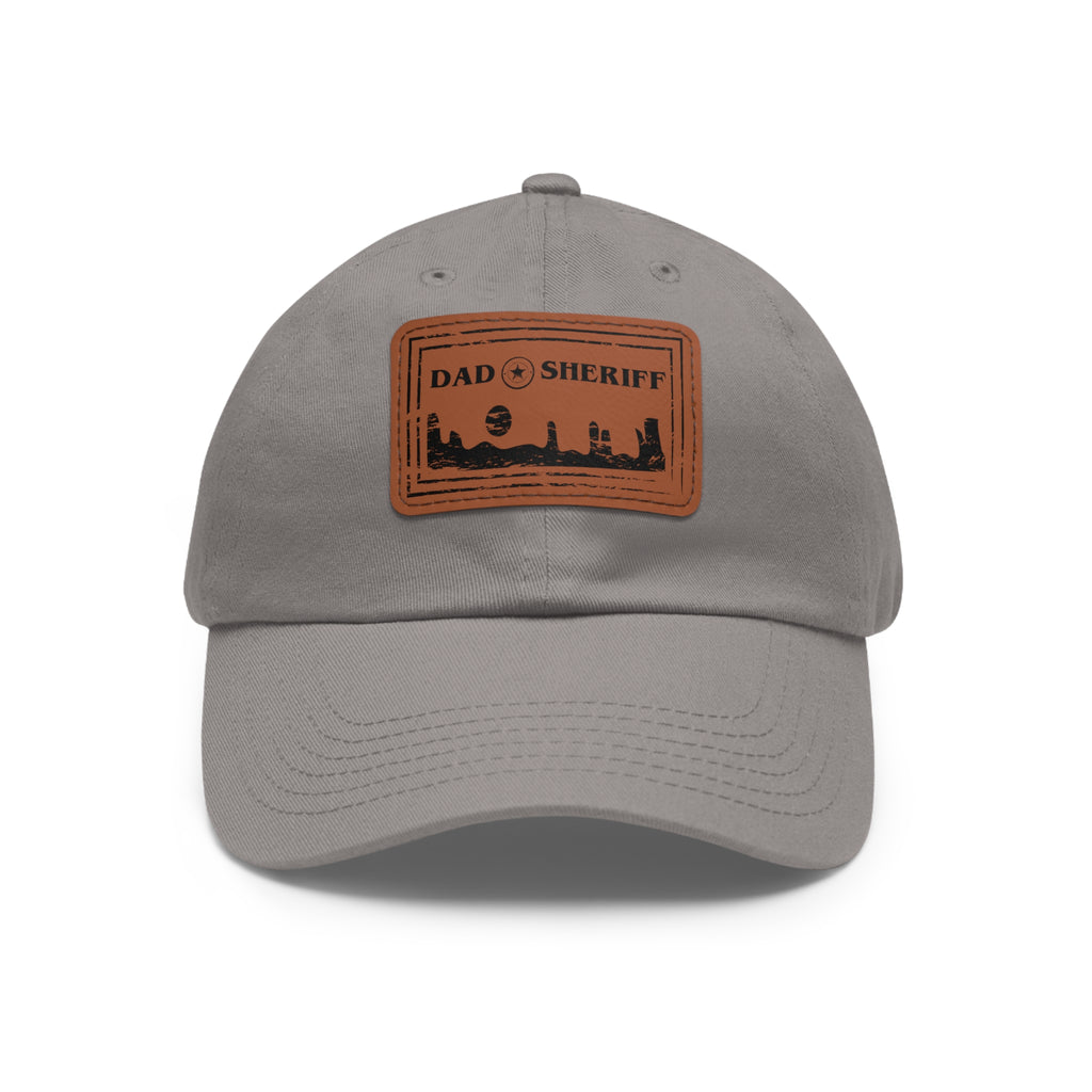 Dad Sheriff Leather Patch Hat – Western Law Enforcement Baseball Cap