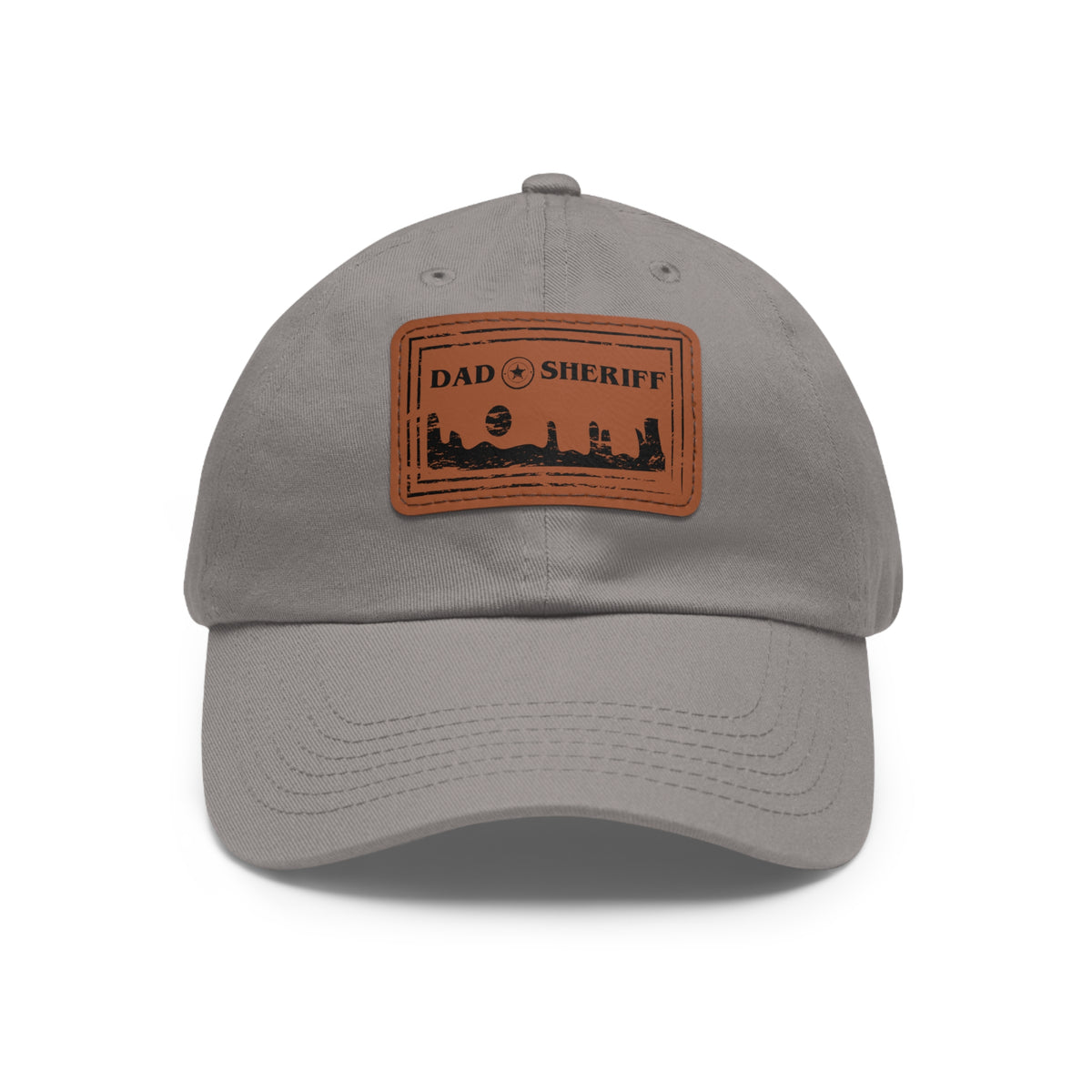 Dad Sheriff Leather Patch Hat – Western Law Enforcement Baseball Cap