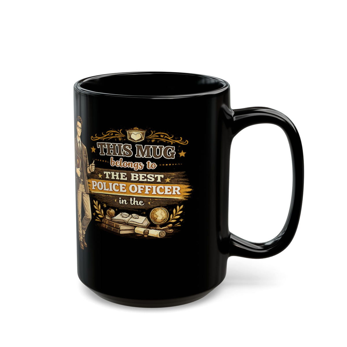 Best Police Officer Mug  This Mug Belongs To The Best Police Officer in the World, Law Enforcement Coffee Mug Gift