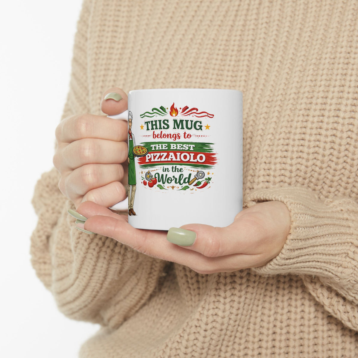 Best Pizzaiolo Mug This Mug Belongs To The Best Pizza Maker in the World, Italian Chef Coffee Mug Gift